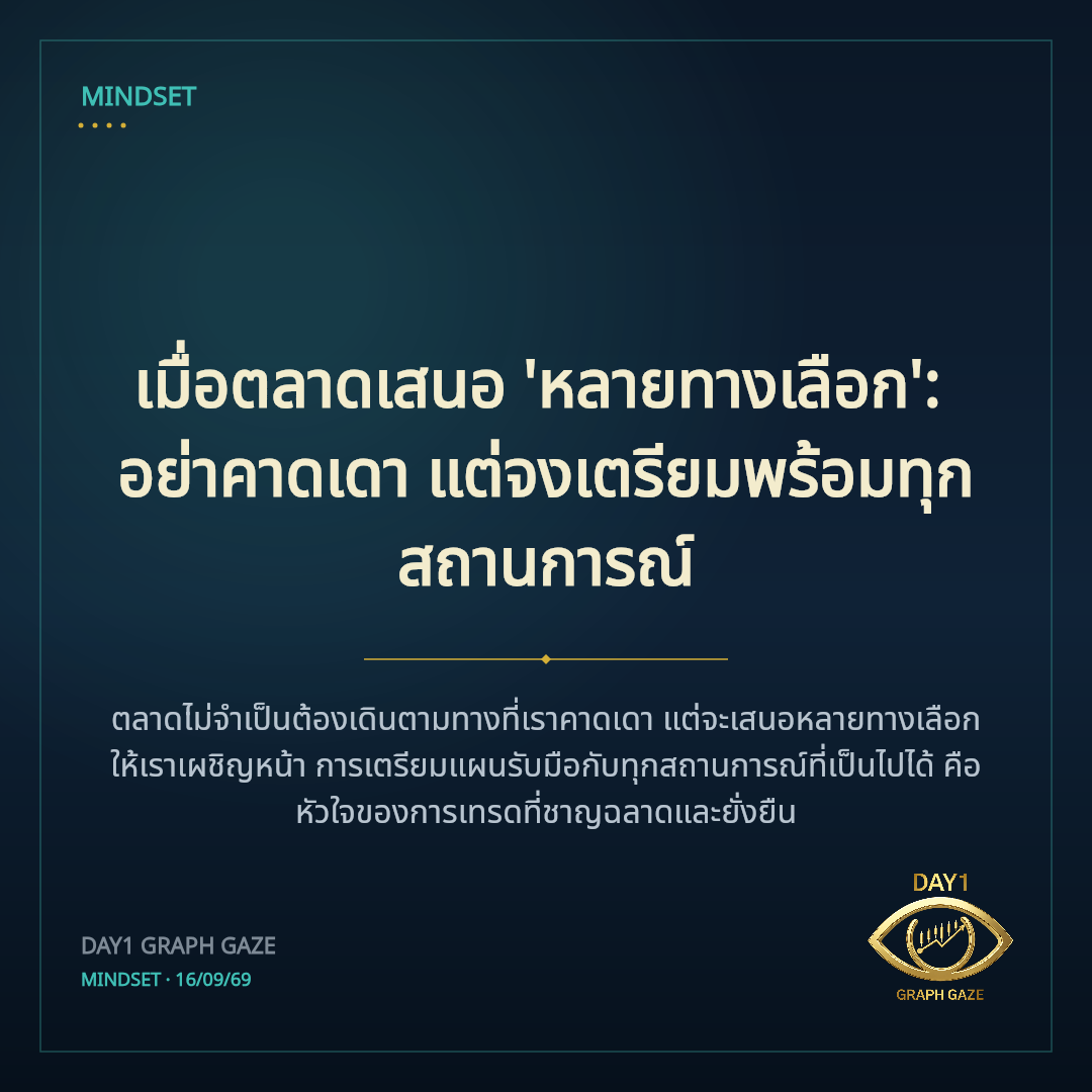เมื่อตลาดเสนอ 'หลายทางเลือก': อย่าคาดเดา แต่จงเตรียมพร้อมทุกสถานการณ์