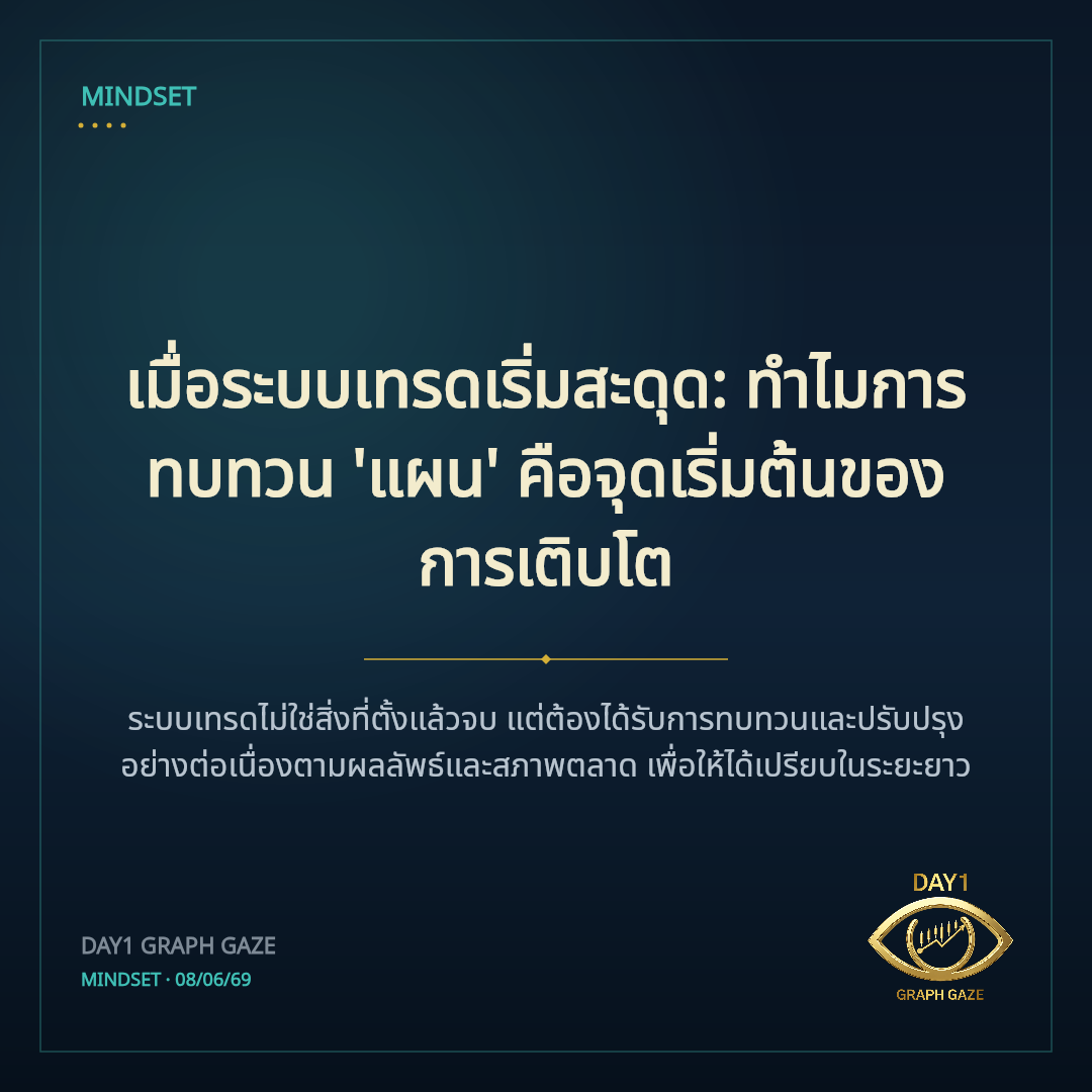 เมื่อระบบเทรดเริ่มสะดุด: ทำไมการทบทวน 'แผน' คือจุดเริ่มต้นของการเติบโต
