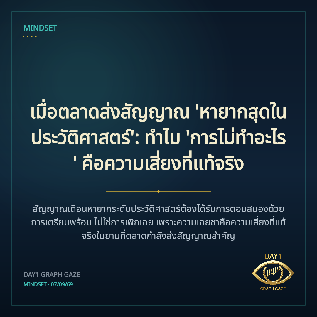 เมื่อตลาดส่งสัญญาณ 'หายากสุดในประวัติศาสตร์': ทำไม 'การไม่ทำอะไร' คือความเสี่ยงที่แท้จริง