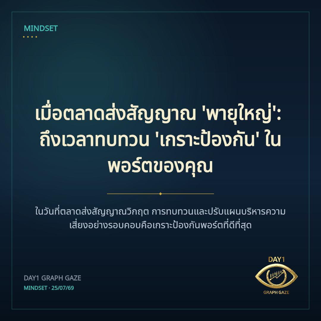 เมื่อตลาดส่งสัญญาณ 'พายุใหญ่': ถึงเวลาทบทวน 'เกราะป้องกัน' ในพอร์ตของคุณ