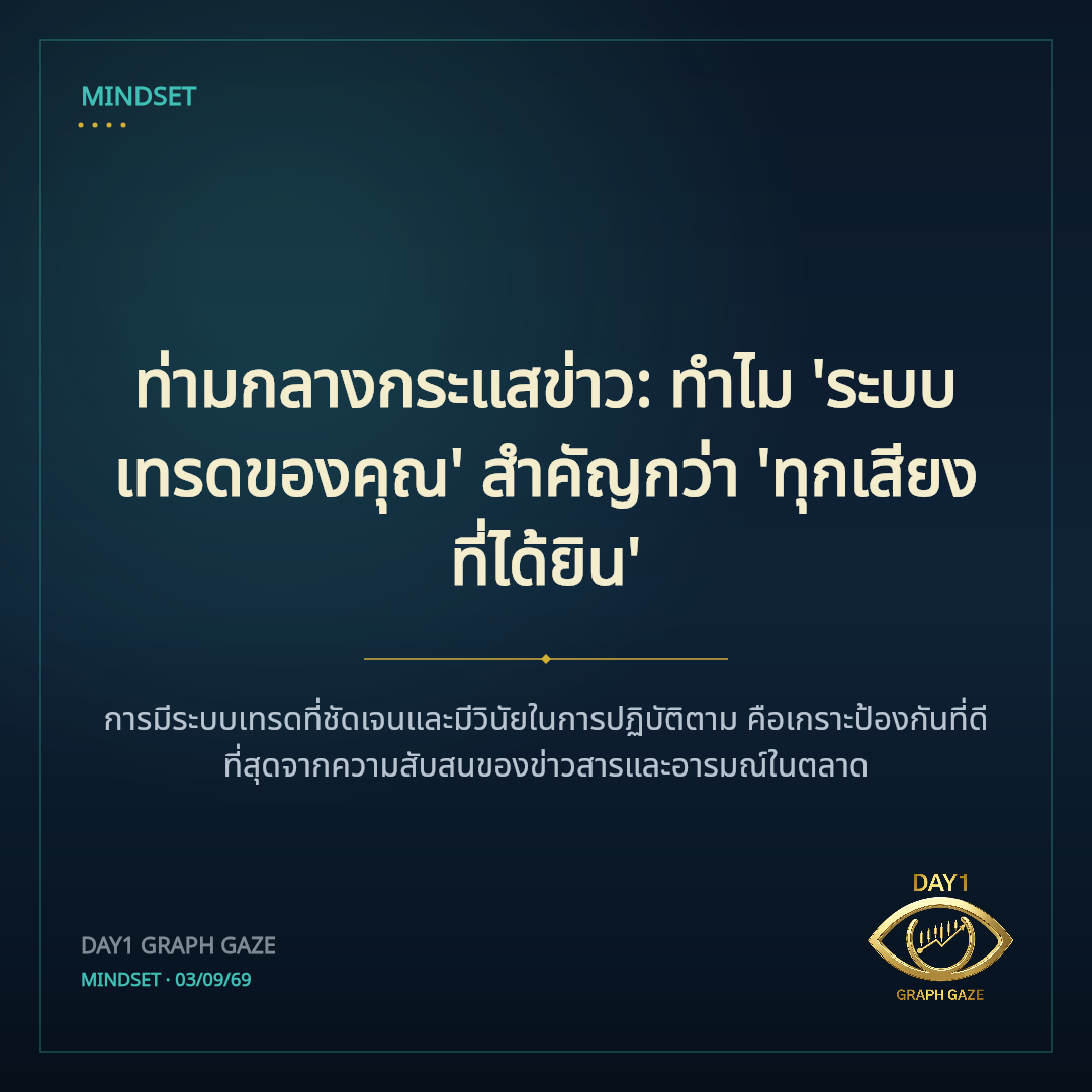 ท่ามกลางกระแสข่าว: ทำไม 'ระบบเทรดของคุณ' สำคัญกว่า 'ทุกเสียงที่ได้ยิน'