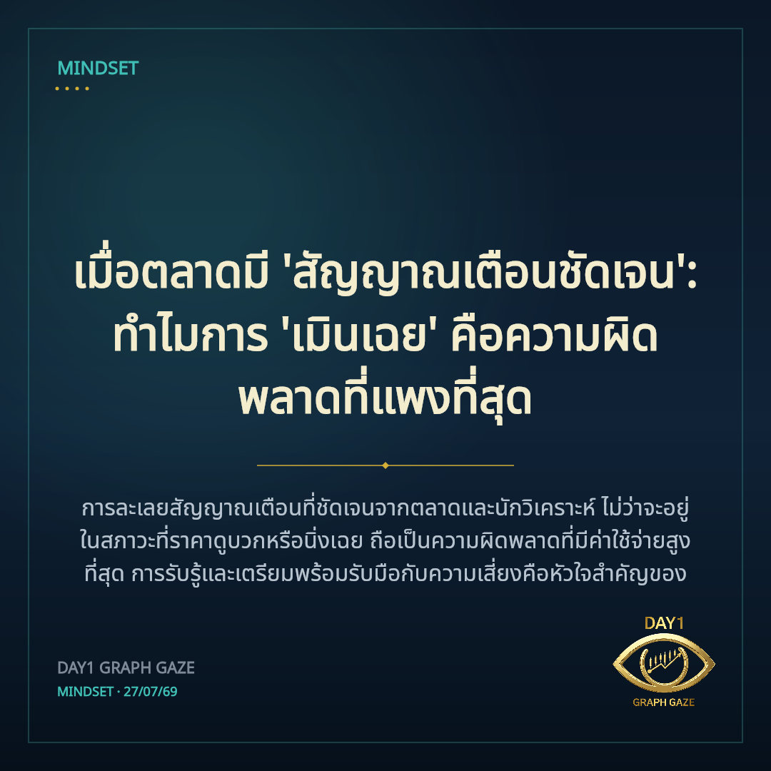 เมื่อตลาดมี 'สัญญาณเตือนชัดเจน': ทำไมการ 'เมินเฉย' คือความผิดพลาดที่แพงที่สุด