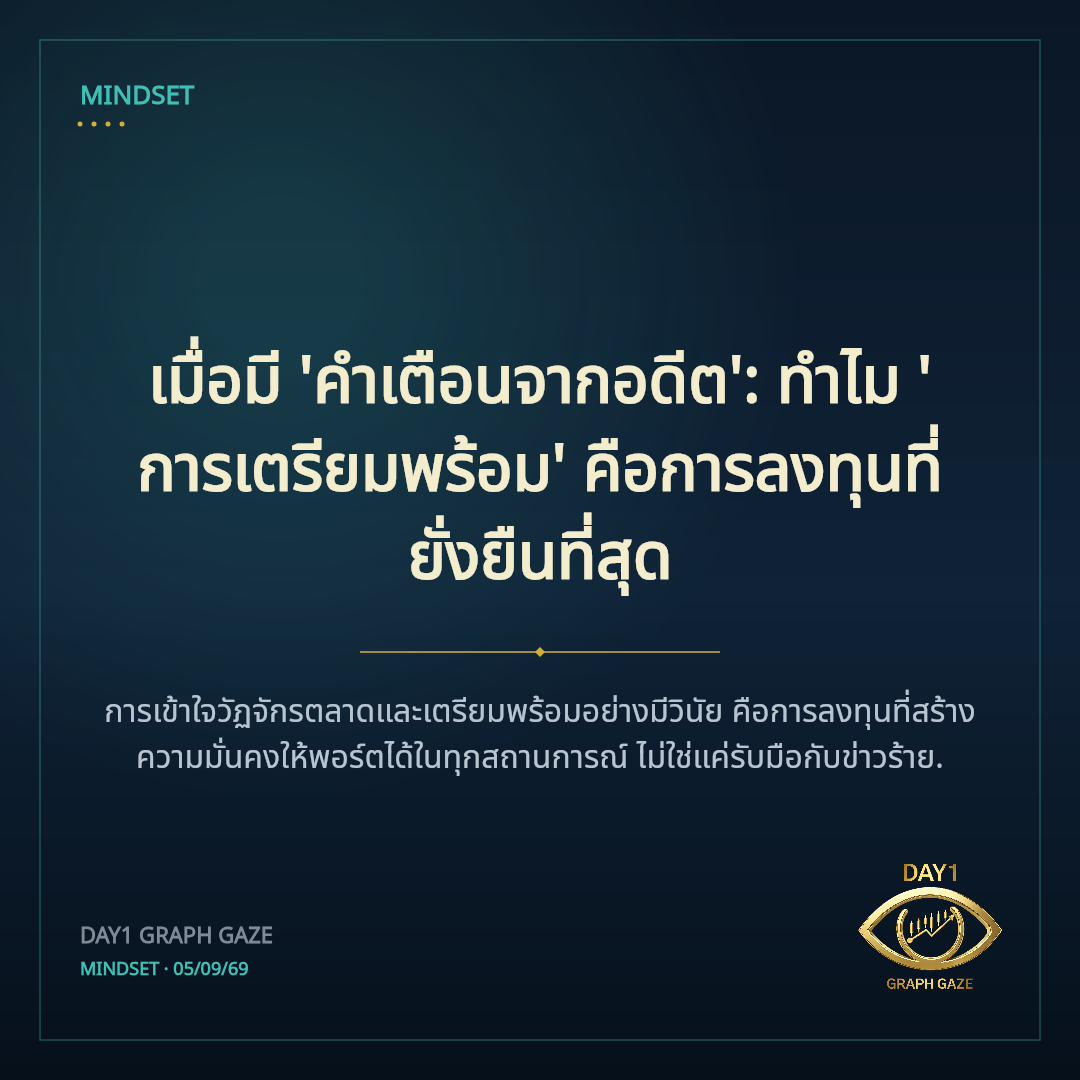 เมื่อมี 'คำเตือนจากอดีต': ทำไม 'การเตรียมพร้อม' คือการลงทุนที่ยั่งยืนที่สุด