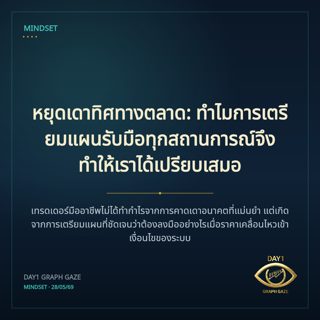 หยุดเดาทิศทางตลาด: ทำไมการเตรียมแผนรับมือทุกสถานการณ์จึงทำให้เราได้เปรียบเสมอ
